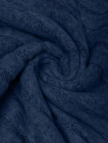 Momelise Plus Size Women's Casual Loose V-Neck Wide Ribbed Knit Pullover Sweatshirt For Outdoor, Autumn/Winter Graduation,Back To School,Teacher Fall - Navy Blue - View 5