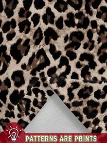 SHEIN LUNE 女士豹纹针织卫衣，适合秋冬季 - 彩色 - 查看 3