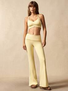 VARSIVA 女式侧蕾丝边喇叭下摆开叉运动裤 - 彩色 - 查看 4