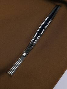 Manfinity Homme 男士落肩长袖保暖休闲连帽外套，百搭 - 棕色 - 查看 5