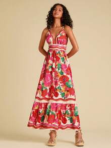 Travachic 浪漫碎花露背连衣裙，适合度假 - 彩色 - 查看 6