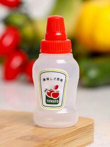 随机款式1/2/3件便携式字母图案酱料瓶 - 迷你挤压容器，用于沙拉酱、煎饼艺术、派对小吃 - 隨機顏色 - 查看 4