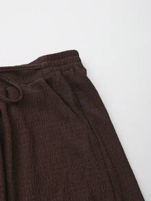 Conjunto de 3 piezas de pantalones casuales rectos y sueltos de cintura elástica con cordón para mujer de talla grande - Multicolor - Ver 9