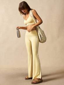 VARSIVA 女式侧蕾丝边喇叭下摆开叉运动裤 - 彩色 - 查看 6