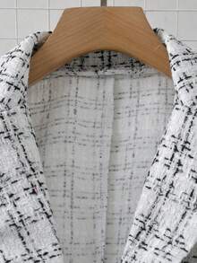 GlowEve 女士斜纹软呢金属面料背心+A字中长裙两件套，优雅百搭，适合日常、通勤和派对穿着。 - 白色 - 查看 7