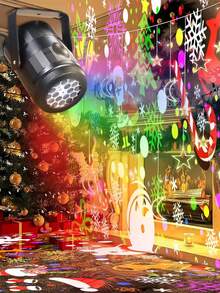 Teckwe 1 pièce Lumière de projection LED de Noël avec 16 motifs, lampe à projecteur alimentée par USB, lumière de décoration de scène de projection extérieure, décor de chambre, décor de Noël, décor de fête, décor de vacances, cadeau de Noël, décoration d'arbre de Noël - couleur - Voir 5