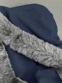 Glimmora Women's Popular Cropped Sweatshirt Jacket - Navy Blue - View 4