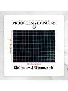 1pc/2pcs/4pcs Black Rectangle (15.75*23.62 Inches) Kitchen Towel, Tea Towel, Dining Cloth Set, Simple Jacquard Striped Plaid Pattern, Large Size Multi-Purpose Kitchen Cloth, Can Be Used As Napkin, Hot Pad, Dish Cloth, Cover Cloth, Suitable For All Seasons - Multicolor - View 4