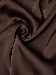 Elaquor Plus Size Solid Color Twist Knot V-Neck Elegant Office Wear Long Sleeve Shirt Spring