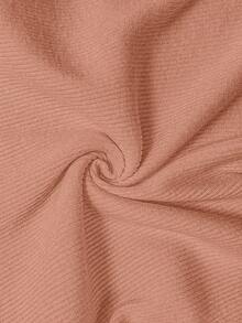 Áo len cổ lọ màu trơn thường ngày cỡ lớn dành cho nữ, Thu/Đông - Bụi hồng - Xem 6