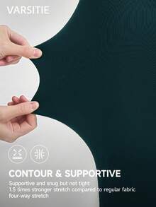 VARSIVA Solid Color Pleated Halter Backless Sleeveless Jumpsuit - Dark Green - View 3