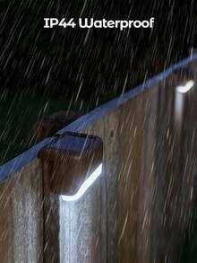 Teckwe 4 件/8 件/12 件/16 件户外太阳能装饰灯、1 个 LED 白光/暖光、甲板灯 - 黑色/白色外壳、壁灯、户外花园栅栏灯、景观露台太阳能楼梯灯万圣节圣诞节感恩节礼物 - 黑色 - 查看 14