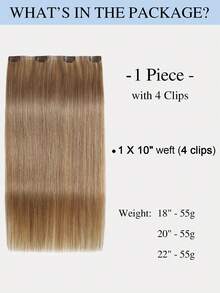 Seamless Clip Ins 9AM Hair Volumizer 55g 1pc S27 Caramel Brown 100% HQ Cuticle Aligned Remy Human Hair Extensions Seamless PU Clip Ins Hair Extensions For Women - S27 - View 4