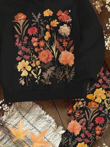 2 Stücke/Set Baby Mädchen Lässiges, loses Pullover Sweatshirt mit Buchstaben-Grafik, Drop-Shoulder sowie Hose, süße Lässig