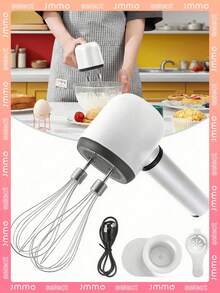 JMMO Whisk Blender Multi Specification Optional 3 Speed Adjustable Single Wand Double Wand Electric Milk Froth Mixer With Display, Hand Mixer, Coffee Foam, Portable Blender, Cappuccino Blender, Household Kitchen Tools (Single Wand 800mAh/Double Wand 1200mAh)