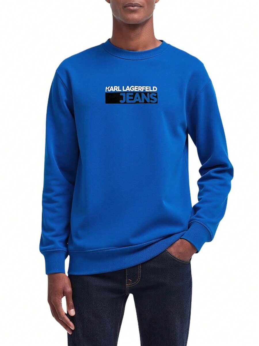 Karl Lagerfeld Men's Sweatshirt Blue - Klj Blue - View 1