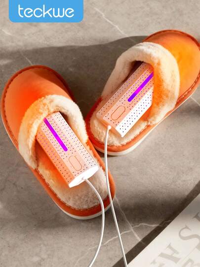 Teckwe Electric Shoe Dryer, Boot Dryer, Portable Footwear Dryer Machine With Hours Timer For Rainy Seasons, Warmer Drying For Shoes, Gloves, Socks, Ski Boots, White