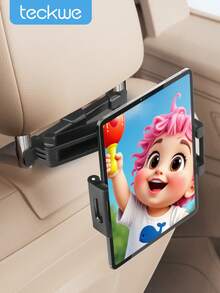 Teckwe Car Back Seat Headrest Tablet Phone Holder, Compatible With 4.7-12.9 Inch Devices, Adjustable, Suitable For Road Trips - Multicolor - View 2