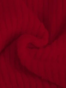 SHEIN Young Girls' Sweet & Cute Pink Long Sleeve Polka Dot Mesh Ruffle Collar Jacket With Black Velvet Ribbon Bow And Gold-Edged Buttons, Comfortable Single-Piece, Suitable For Spring/Autumn Back-To-School Season And All Year Round - Red - View 3