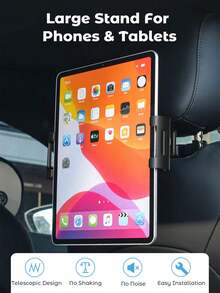 Teckwe Car Back Seat Headrest Tablet Phone Holder, Compatible With 4.7-12.9 Inch Devices, Adjustable, Suitable For Road Trips - Multicolor - View 4