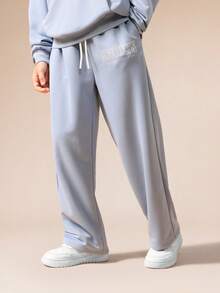 SUMWON Bộ quần áo hoodie Brooklyn dành cho bé trai tuổi teen, quần nỉ và mũ trùm đầu - Màu xanh lam - Xem 4