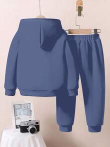 Boys Fearless Superhero Hoodie & Sweatpants Set | Comic Graphic Spider Web Outfit | Cool Fall Winter Toddler Streetwear - Multicolor - View 4