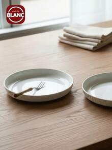 4 件 8.1 英寸加厚白色陶瓷餐盘，北欧风格餐具，意大利面食圣诞礼物 - 彩色 - 查看 6