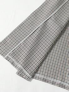 SHEIN Plaid Vest Blazer Collar Maternity Regular Jacket - Multicolor - View 8