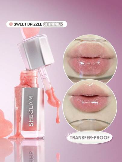SHEGLAM Glass Lock Air Brillo Labial-Sweet Drizzle Marca Belleza Maquillaje Cosmético para Mujeres Niñas Perfecto para Otoño Invierno Ideal para Y2K Elegante Moda Adecuado para Cumpleaños Navidad Presente Fiesta Listo Mejor Color