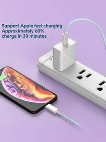 JMMO Fast Charging Nylon Braid Cable Fast Charging And Data Transfer Cable, Compatible With Iphone 13/12/11 / Xr / 8/7/6 / Tablet/Notebook Series Compatible With IPhone 14 Pro Max, 14 Pro, 14 Plus, 13 Pro Max, 13 Pro, 13, 12 Pro, 12, 11, XS, XR, 8 Plus, 8, 7, 6, 5, SE, For IPad Lightning Nan MFi Certified