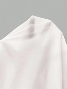 Cévolie Casual Solid Color Long Sleeve Fitted Women Short Dresses - White - View 5