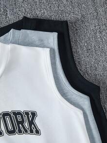 男童休闲字母印花背心 - 彩色 - 查看 5