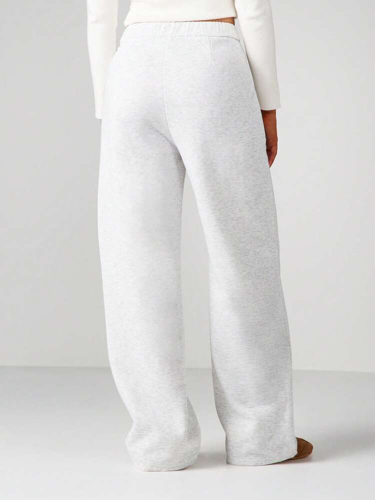 MISSGUIDED Pantaloni della tuta da donna con effetto melange, vestibilità morbida, pantaloni casual da relax con vita elastica