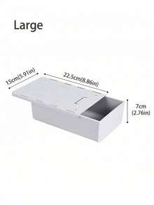 SHEIN 1PC Ngăn kéo dưới bàn trượt ra ngoài màu trắng tự dính Ngăn kéo dưới bàn, Ngăn kéo bàn bằng nhựa, Ngăn kéo ẩn cho văn phòng - trắng - Xem 7