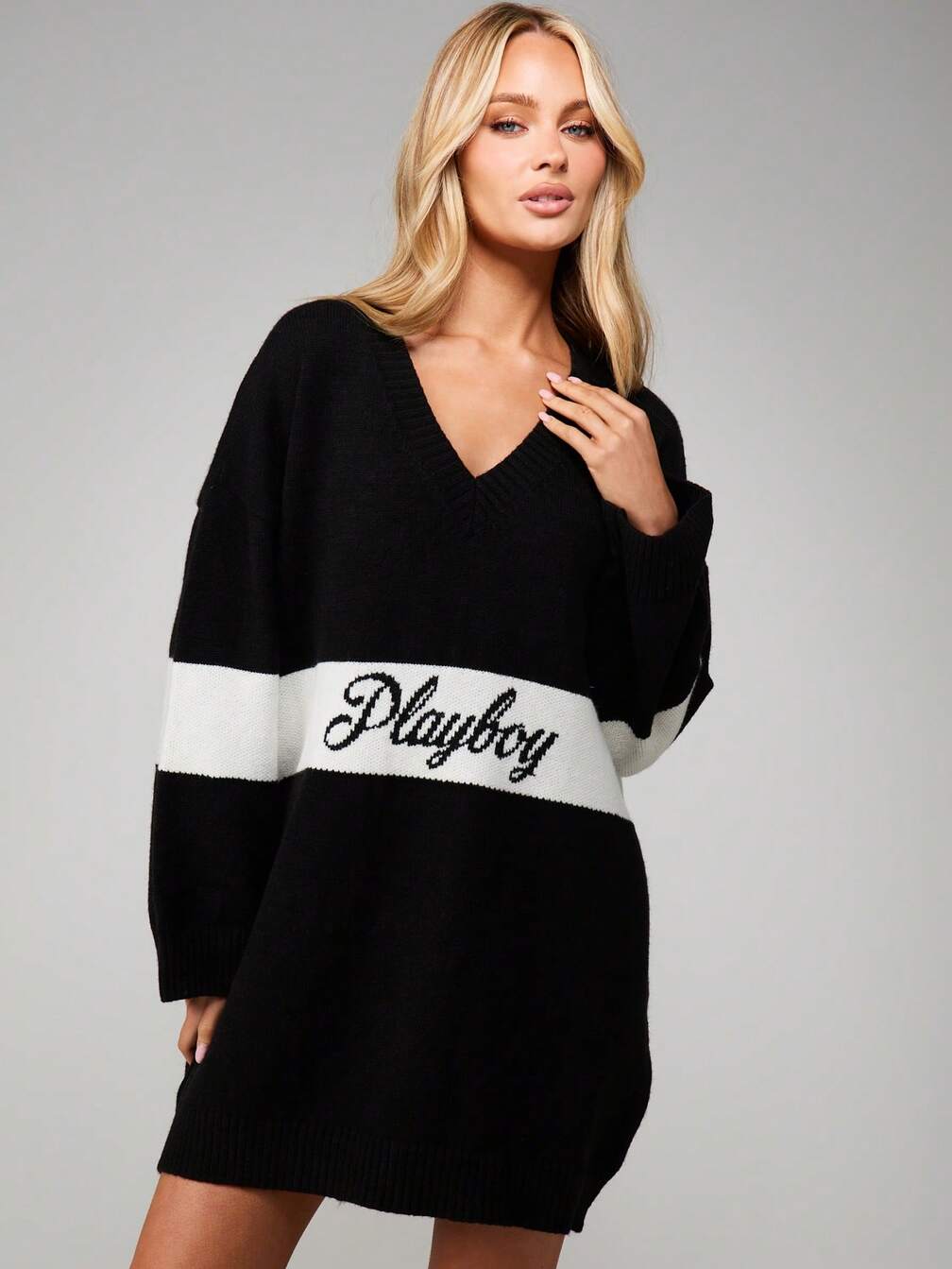 playboy black knit dress FRANCO KNIT DRESS
