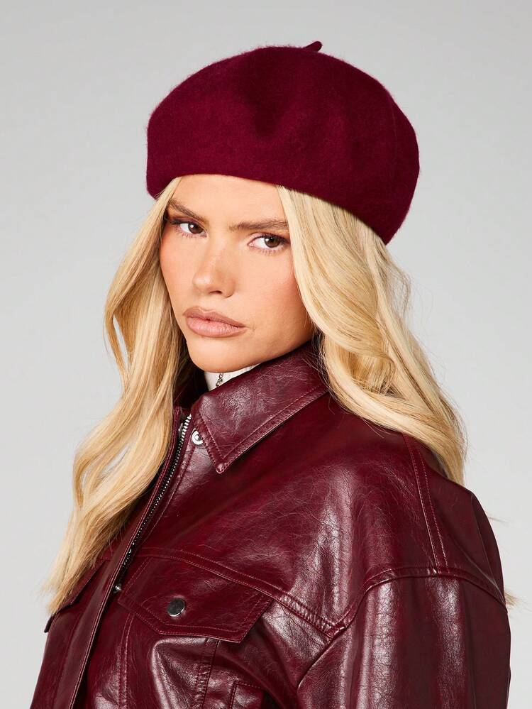 MISSGUIDED Boina francesa clásica de fieltro de lana