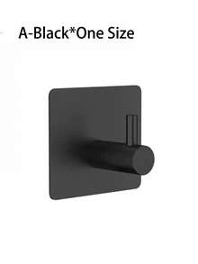 2个装黑色粘性毛巾钩防水自粘式淋浴墙钩不锈钢粘性挂钩浴室厨房客厅露营重型粘性挂钩家居浴室装饰浴室收纳夏季