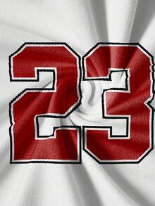 Aesthetic Post 加州23星图案运动圆领T恤，复古街头风经典黑白红撞色男士休闲运动圆领T恤 - 彩色 - 查看 4