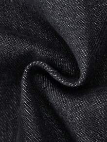 Manfinity Denimwave Men's Casual Distressed Ripped Frayed Hem Black & Grey Jeans Men Black Distressed Jeans Men Ripped Jeans - Dark Grey - View 7