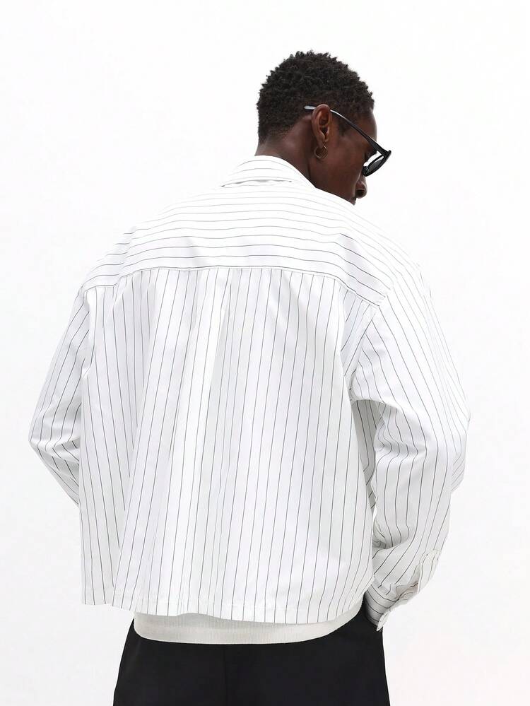 Striped Button Down Shirt With Long Sleeves