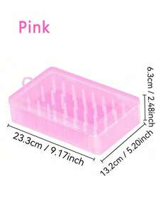 SHEIN Portabobine di filo, scatola di stoccaggio per cucito trasparente, organizer per fili da ricamo, per cucito e filati da ricamo domestici, organizer da tavolo