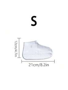 Vỏ giày đi mưa bằng silicon, chống thấm nước, chống trượt, dày và chống mài mòn, có thể tái sử dụng trong những ngày mưa - trắng - Xem 8