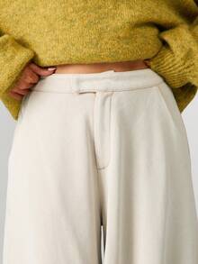 MISSGUIDED Pantalones globo, pantalones casuales de pierna ancha con cintura elástica, pantalones holgados y cómodos para mujer con ajuste relajado - Caqui - Ver 4