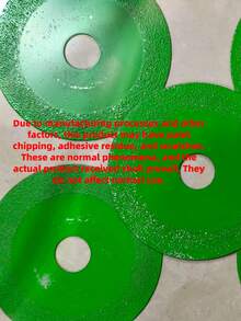 1pc 100mm Glass Cutting Disc Diamond Saw Blade For Angle Grinder 2pcs Cutting Disc, Super Wide Diamond Sand, Marble, Glass, Tiles, Chamfer, Edge Trimming, Grinding, Angle Grinder - Green - View 12