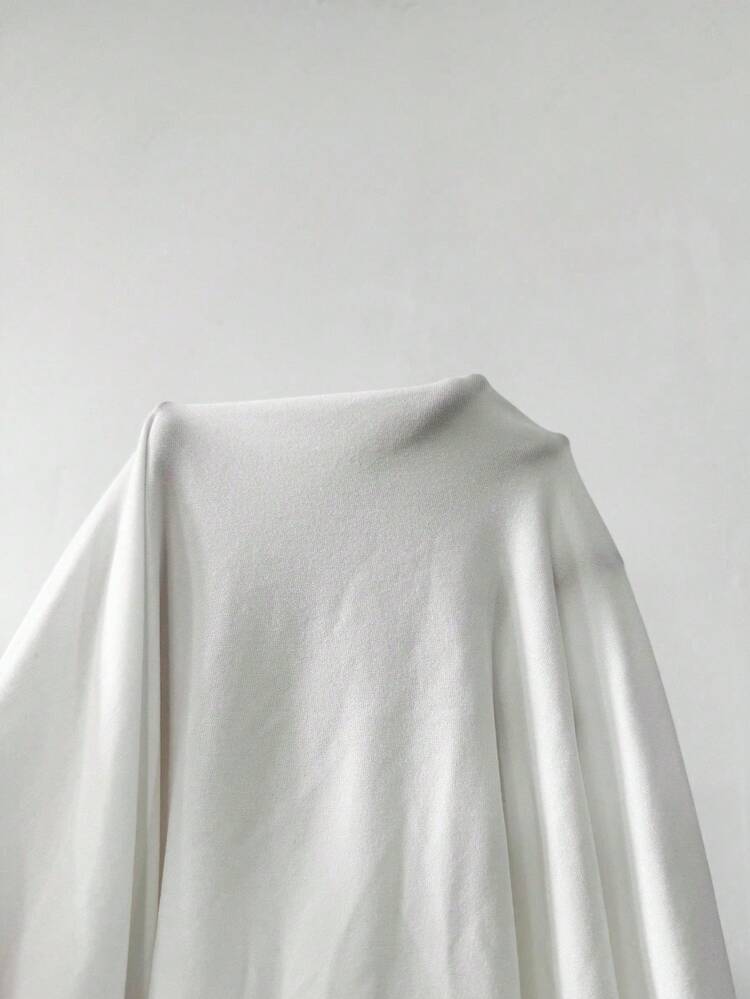 Camiseta de mujer de verano nueva, sexy, con hombros asimétricos, lazo, bordado, volantes y ajuste ceñido que deja el hombro al descubierto - Blanco 4 - Añade 5