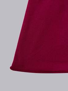 Sparklyn Teen GirlChristmas Party Long Sleeve Snug Fit Dress, Red - Burgundy - View 4