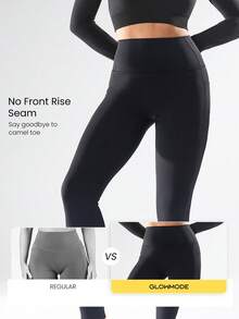 GLOWMODE 28" FeatherFit™-Warm Winter Moves Soft Stretchy Ultra High-Waist Side Pockets Leggings Autumn Winter Yoga Pilates Studio Wear - Black - View 4