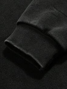 ROMWE MEN Goth Herren Lässig Schneeflocken Strass verzierter Hoodie Sweatshirt, Herbst/Winter