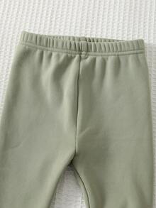 Cozy Pixies Bộ đồ 2 món cho bé trai in hình động vật hoạt hình, chất liệu mềm mại, cổ tròn, tay dài và quần cạp chun, lót giữ nhiệt, họa tiết khủng long, trang phục thường ngày thoải mái cho mùa đông, quần áo bé trai, quần áo khủng long, áo tay dài, bộ đồ thường ngày cho bé trai. - xanh quân đội - Xem 7