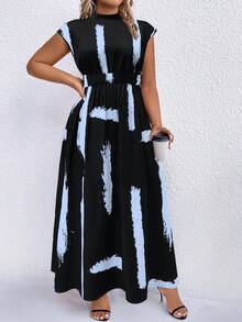 EMERY ROSE Đầm Maxi Cổ Chữ V Họa Tiết Chấm Bi Plus Cho Nữ - Nhiều màu - Xem 1